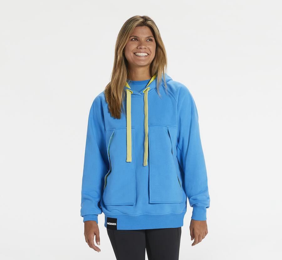 Hoodie Womens - Hoka One One Bondi - Blue - XSQMIUC-26